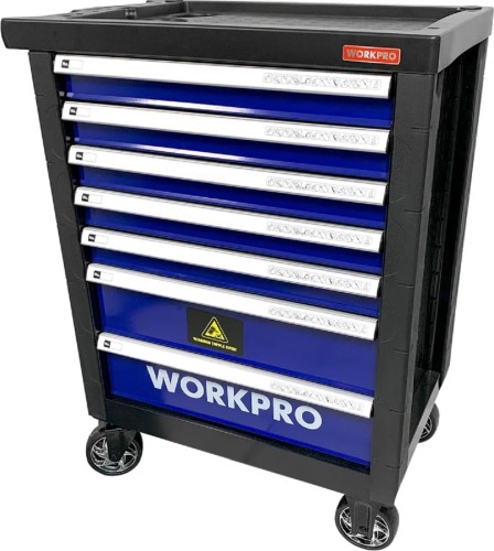 Тележка инструментальная WORKPRO WP285002B 7 ящиков с  9 ложементами