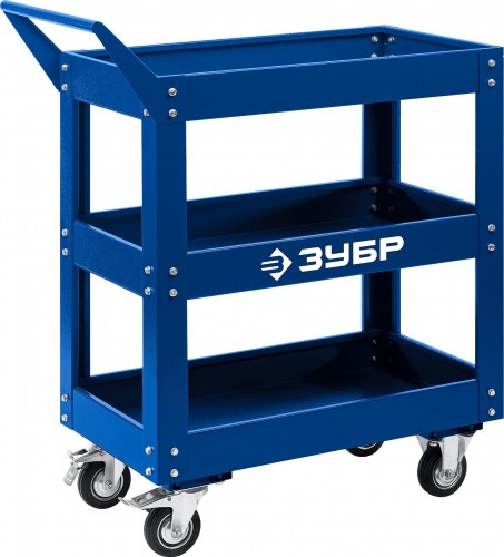 Тележка инструментальная ЗУБР 38913 Профессионал 3 полки, открытого типа