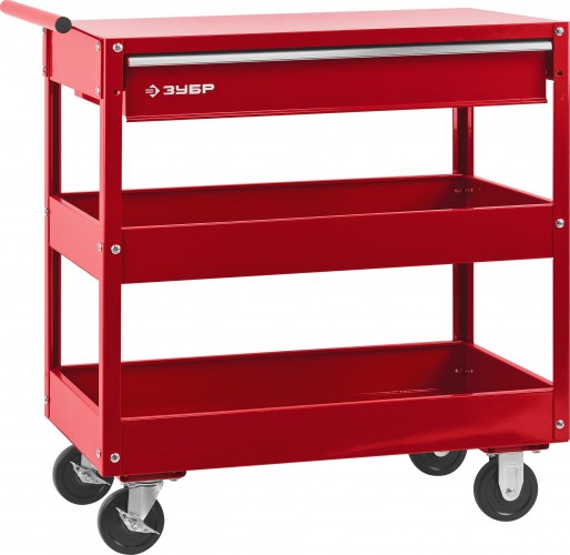 Тележка инструментальная ЗУБР Мастер 1 ящик + 2 полки, 737х383х785мм 38912