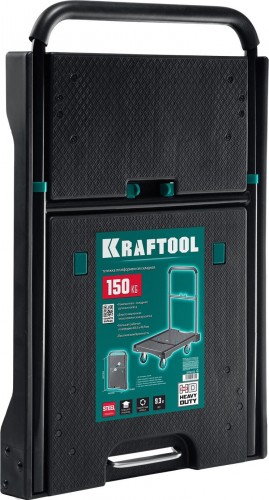 Тележка платформенная KRAFTOOL 680х495мм складная рукоятка/колеса d 100мм 38780-150 - изображение 2