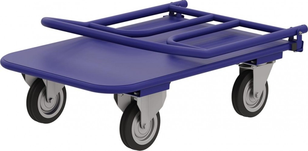 Тележка платформенная Rusklad ТПСР 2 М П складная ручка, педаль, 600 х 900 мм г/п до 450 кг - изображение 2
