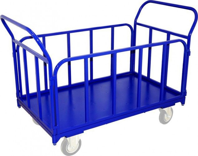 Тележка платформенная Rusklad ТБ-1, 500х800 мм, съемные трубчатые борта (без колес) ТБ 1 б/к