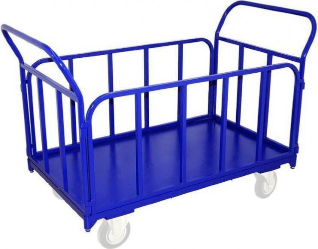 Тележка платформенная Rusklad ТБ-8  700х1000 мм, съемные трубчатые борта (без колес)