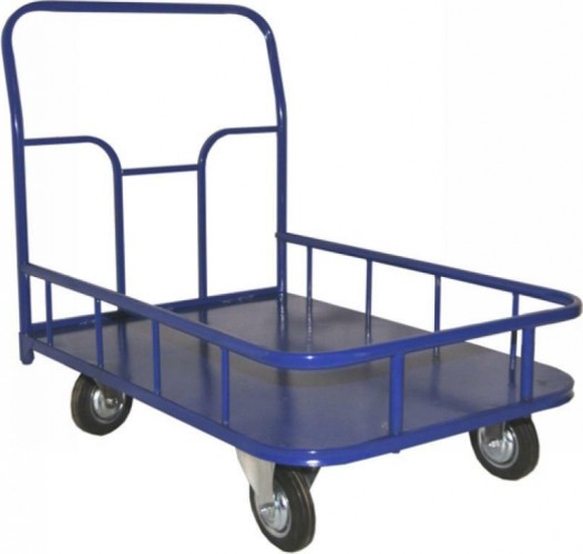 Тележка платформенная Rusklad ТПБ 10 800 х 1800 мм, колеса 125 мм, с бортом 150 мм