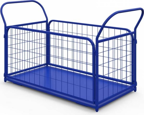 Тележка платформенная Rusklad ТС-4 600 х 1200 мм, съемные сетчатые борта (без колес) ТС 4 б/к