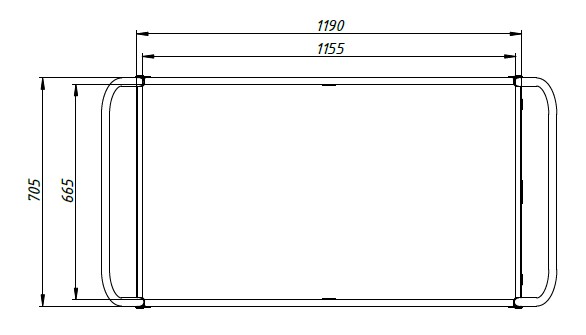 Тележка платформенная Rusklad ТС-5 700 х 1200 мм, съемные сетчатые борта (К-200 мм) - изображение 3