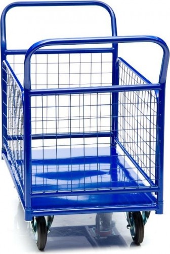 Тележка платформенная СТЕЛЛА-ТЕХНИК КПО-500С-150 с бортами, 650х1150мм КПО-500С-150-И - изображение 2