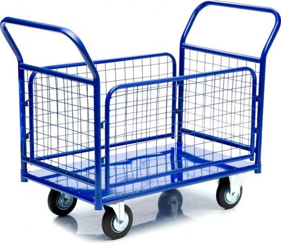 Тележка платформенная СТЕЛЛА-ТЕХНИК КПО-300 с бортами, 600х1000мм КПО-300-С-200-И - изображение 3