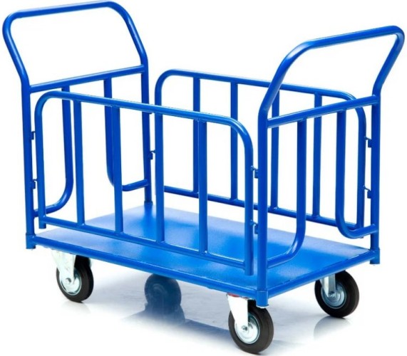 Тележка платформенная СТЕЛЛА-ТЕХНИК КПО-500Т-125 с бортами КПО-500Т-125-И - изображение 5