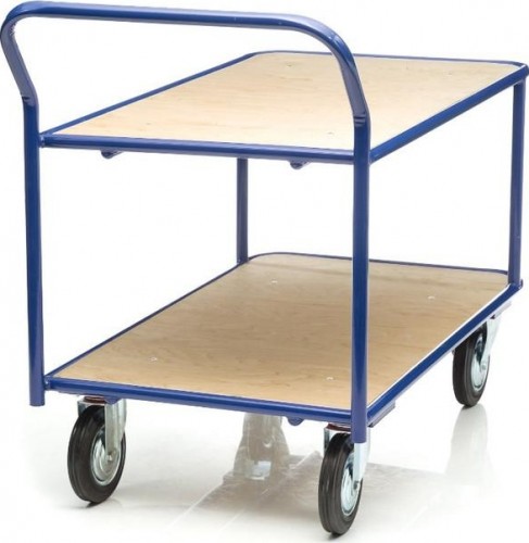 Тележка платформенная СТЕЛЛА-ТЕХНИК КП-2 2-х ярусная, 500х800мм КП-2-Ф-5-8-160-К - изображение 2