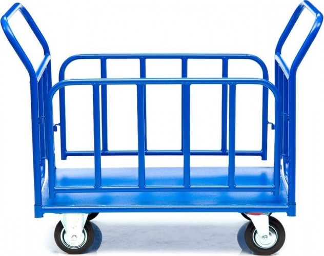 Тележка платформенная СТЕЛЛА-ТЕХНИК КПО-300Т-200 с бортами, 600х1000мм КПО-300Т-200-И - изображение 2