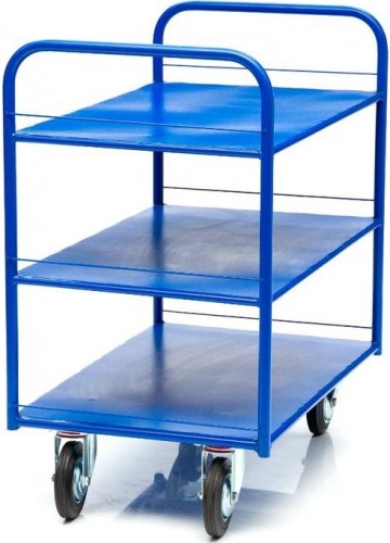 Тележка платформенная СТЕЛЛА-ТЕХНИК КР-3-160 3-х ярусная, 600х900мм КР-3-160-К - изображение 3