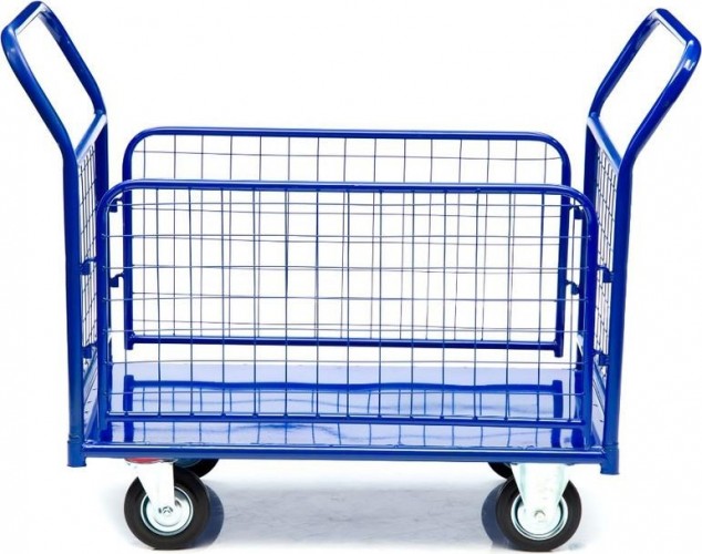 Тележка платформенная СТЕЛЛА-ТЕХНИК КПО-500С-150 с бортами, 650х1150мм КПО-500С-150-И - изображение 3