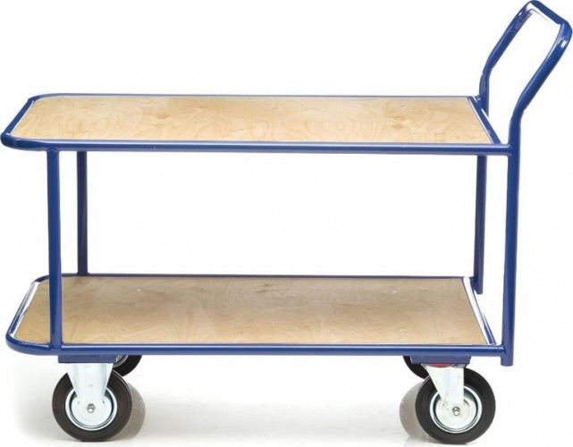 Тележка платформенная СТЕЛЛА-ТЕХНИК КП-2 2-х ярусная, 500х800мм КП-2-Ф-5-8-160-К - изображение 3