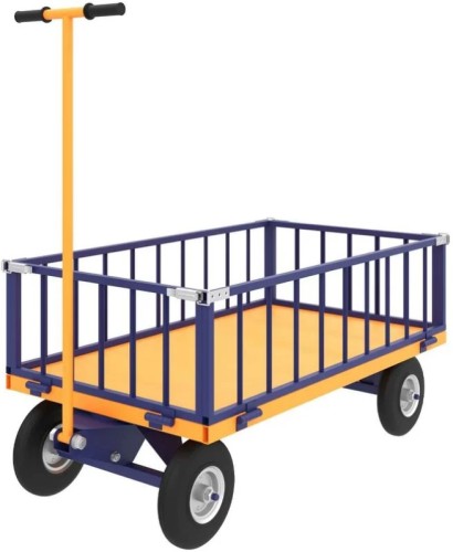 Тележка с трубчатым бортом Rusklad ТПОБ-5Т 700х1200х300мм, до 600кг, литые колеса чугун. обод ТПОБ 5 Т чугун