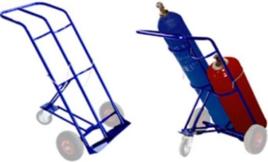 Тележка транспортировочная КП-2 под два баллона (пропан+кислород) (без колес) 09000605