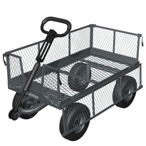 Тележка транспортировочная СОРОКИН 9.42 с бортами, четырехколесная 140 кг, 960х510 мм