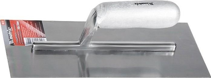 Терка MATRIX 280х130 мм гладилка стальная, , полировка, деревянн 86732