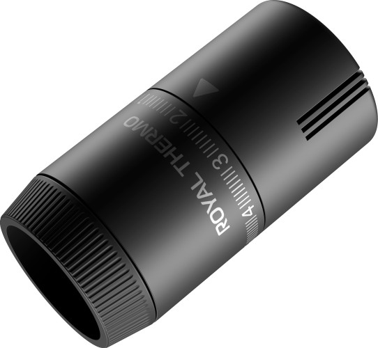 Термоголовка жидкостная ROYAL THERMO Design М30х1,5 черная RATHDN13015BL НС-1697763 - изображение 2