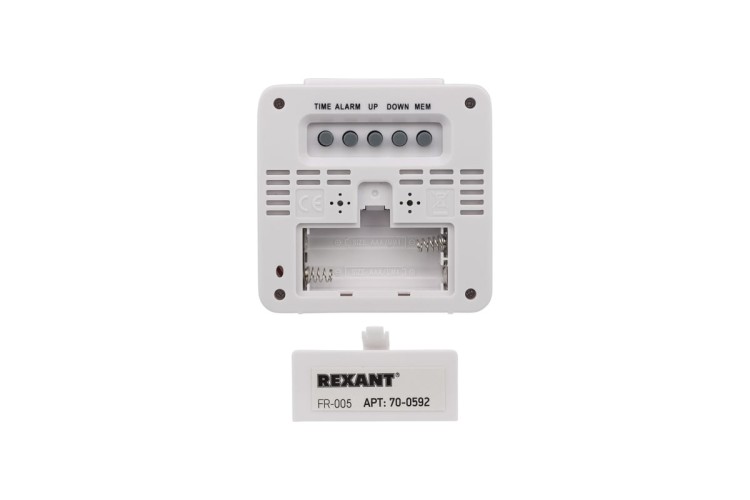 Термометр REXANT 70-0592 электронный с часами и беспроводным выносным датчи - изображение 3