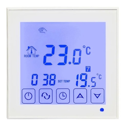 Терморегулятор для теплого пола REXANT R200W сенсорный с автомат. программированием, белый 51-0573