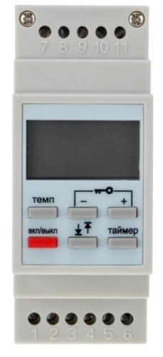 Терморегулятор для теплого пола REXANT RX-257  цифровой, програм.c диапазонами работы 51-0821