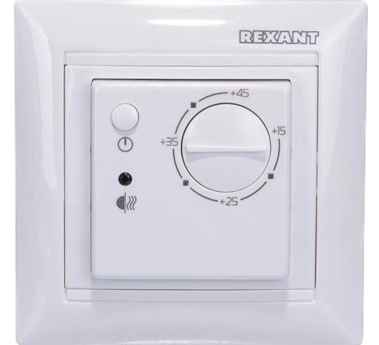 Терморегулятор для теплого пола REXANT RX-308B механический, белый 51-0562