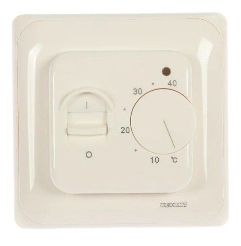 Терморегулятор для теплого пола REXANT R70XT механический с датчиком температуры, бежевый 51-0581