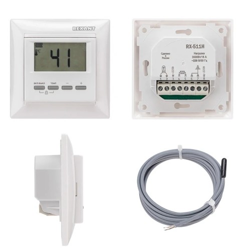 Терморегулятор для теплого пола REXANT RX-511H цифровой, белый 51-0566 - изображение 3
