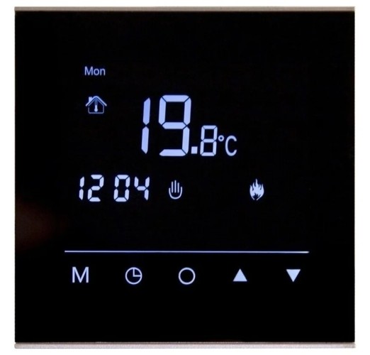 Терморегулятор для теплого пола REXANT R300B сенсорный программируемый, черный 51-0575