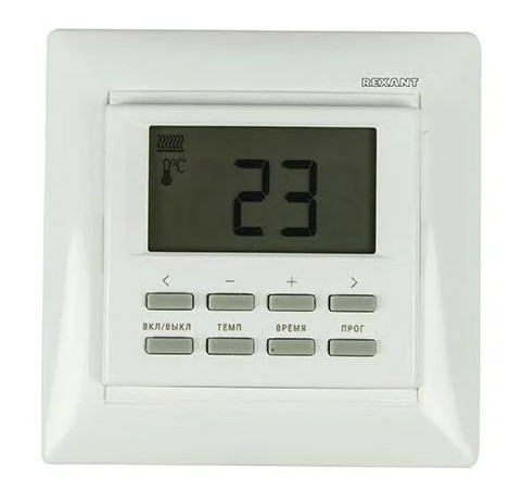 Терморегулятор для теплого пола REXANT RX-527H программируемый, белый 51-0568