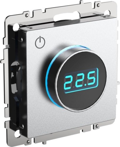 Термостат электронный IEK BRITE с индикацией ТС10-1-БрА алюм BR-RT11-K47