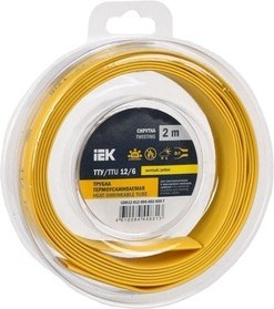 Термоусаживаемая трубка IEK ТТУ нг-LS 12/6 желт. (уп.2м)  UDR12-012-006-002-K05-T