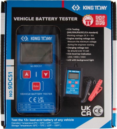 Тестер KING TONY 9DC51 аккумулятора автомобиля - изображение 2