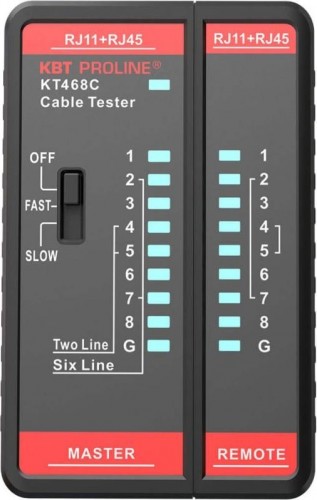 Тестер КВТ LAN кабельный KT 468С PROLINE 88552