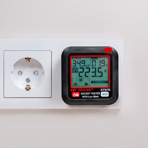 Тестер розеток КВТ КТ 97D серия PROLINE и УЗО 91921 - изображение 3