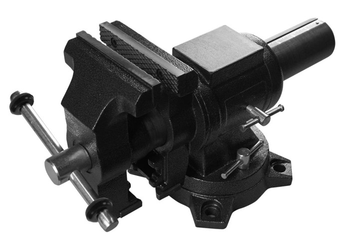 Тиски BERGER BG1340 чугунные поворотные в 2-х плоскостях с трубным заж