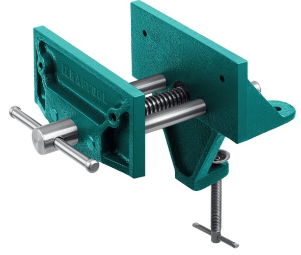 Тиски KRAFTOOL 155мм столярные на струбцине, переносные, 155 мм 32720-155