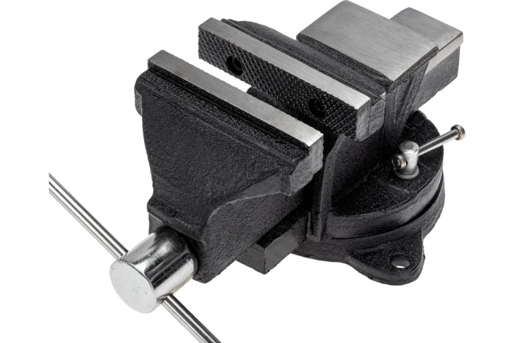 Тиски Kranz KR-12-5101 слесарные 100мм, поворотные, с наковальней - изображение 4