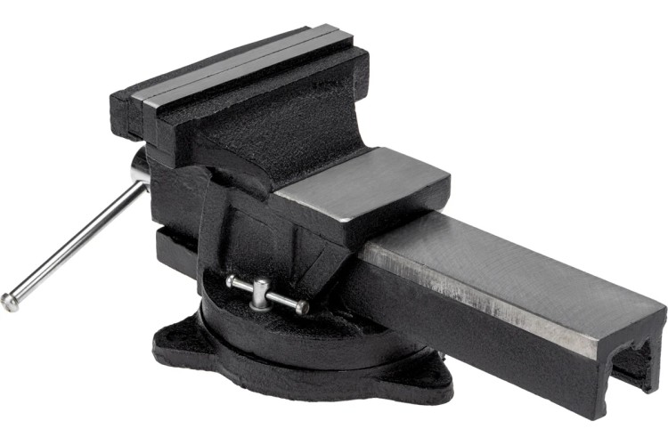 Тиски Kranz KR-12-5102 слесарные 150мм, поворотные, с наковальней - изображение 3