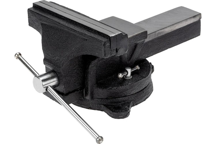 Тиски Kranz KR-12-5103 слесарные 200мм, поворотные, с наковальней