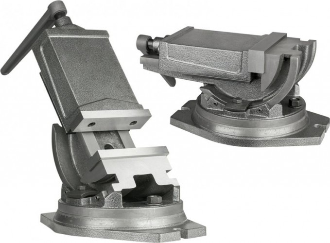 Тиски PROMA SS-100 откидные с поворотным основанием 25300100 - изображение 2