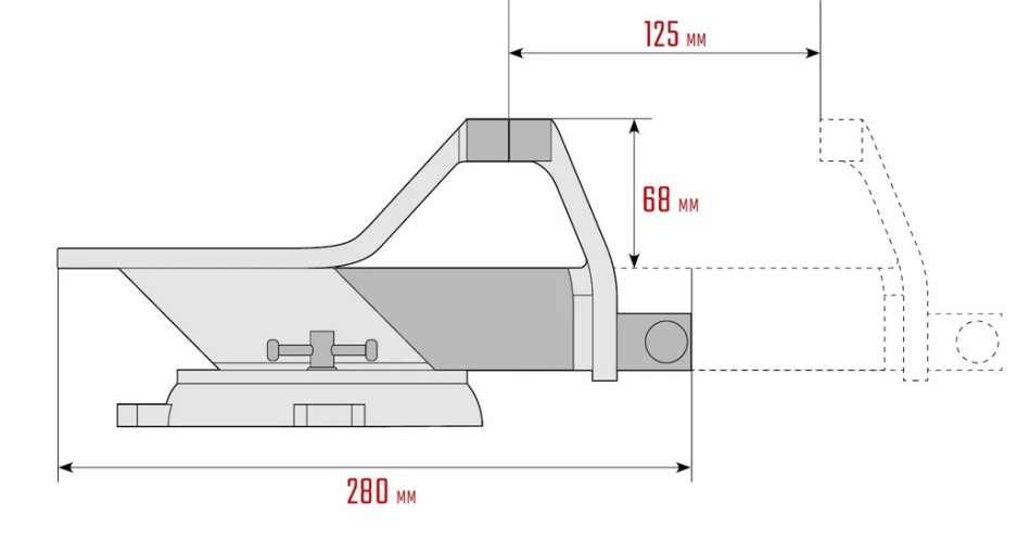 Тиски Сибин 3244-125 125 мм, стальные слесарные - изображение 5
