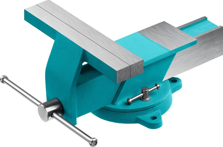 Тиски Сибин 3244-200 200 мм, стальные слесарные