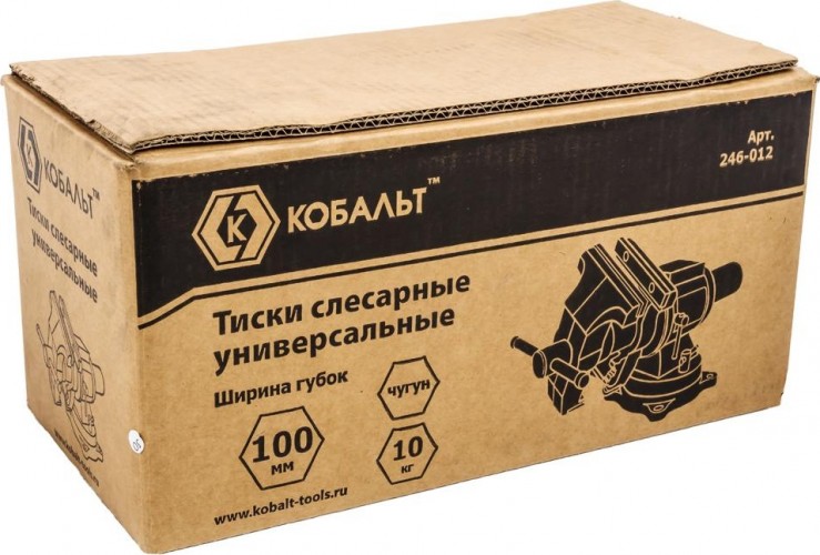 Тиски слесарные Кобальт 100 мм 246-012 246-012 - изображение 4