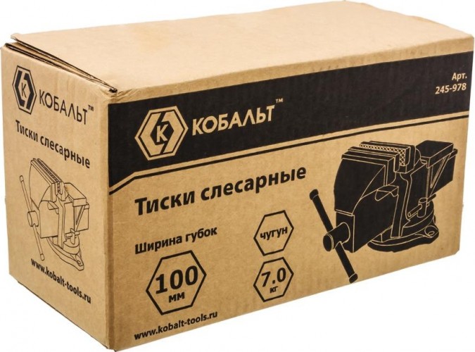 Тиски слесарные Кобальт 100 мм 245-978 245-978 - изображение 3