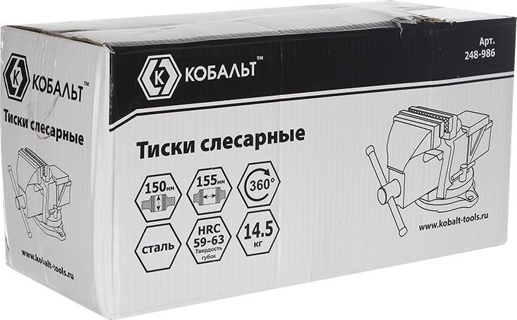 Тиски слесарные Кобальт 150 мм 248-986 248-986 - изображение 3