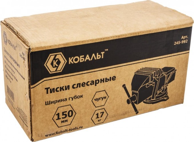 Тиски слесарные Кобальт 150 мм 245-992 245-992 - изображение 3