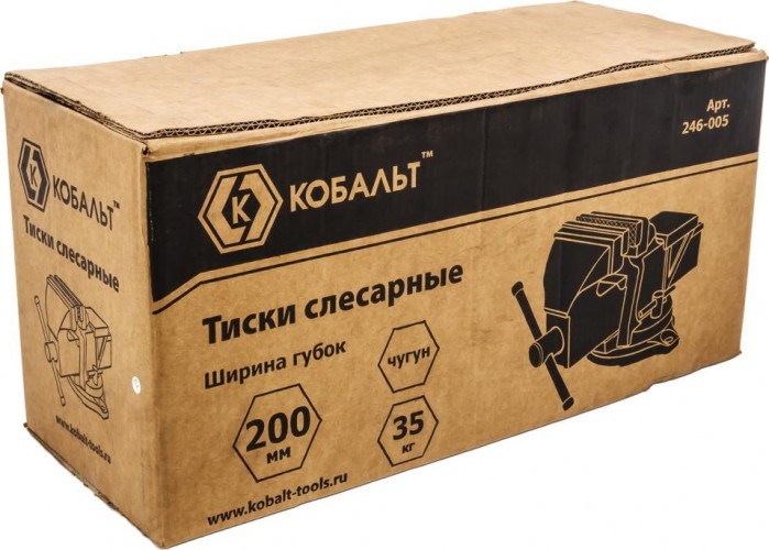 Тиски слесарные Кобальт 200 мм 246-005 246-005 - изображение 3