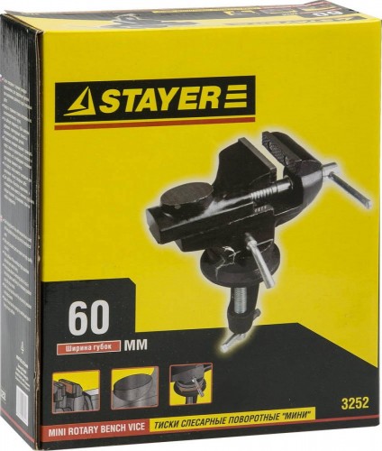 Тиски STAYER HERCULES 60 мм, настольные для точных работ 3252 - изображение 5